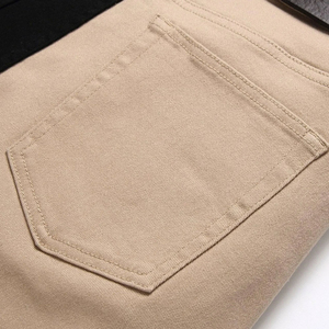 Shorts Bermuda Homme Color Block Taille Mi-Haute avec Boutons et Fermeture Éclair Décorative Style Décontracté 100% Coton Respirant - Product Image 4