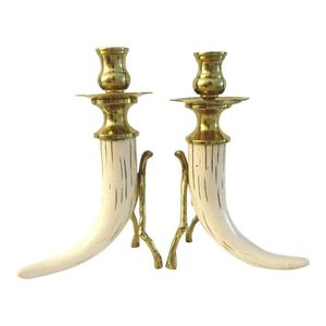 Handcrafted Natural Horn <b>Candle</b> <b>Holder</b> For Luxury Home Decor Dining Table Centerpiece And Modern Interior Styling - Product Image 1