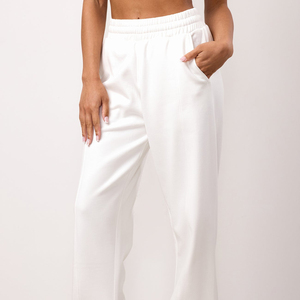 Nouveau pantalon de survêtement décontracté coupe droite pour femme 2026 avec logo personnalisé, idéal pour l'entraînement et le yoga, avec poches pour téléphone - Product Image 4