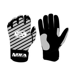 NOFA INDUSTRIES Batting Gloves Black Padded <b>Hook</b> And Loop Closure Unisex Adult Training Glove - Product Image 2