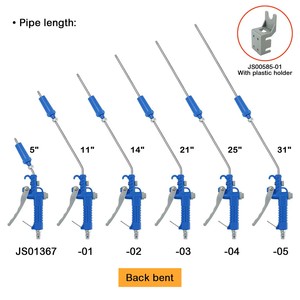 Pistolet à air comprimé en plastique POM avec entrée PT de 1/4 pouce, embout arqué, buse turbo coulissante brevetée et kit de support de rangement personnalisé - Product Image 6