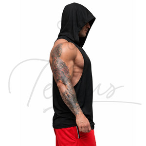 Camisetas sin mangas con capucha de alta calidad para hombre, para entrenamiento, culturismo, musculación, gimnasio. - Product Image 3