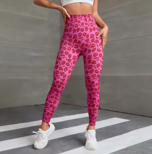 Leggings sexys de cintura alta con estampado para mujer, pantalones de yoga, mallas de ejercicio con efecto levanta glúteos, leggings de fitness para yoga, ropa para gimnasio y correr - Product Image 1