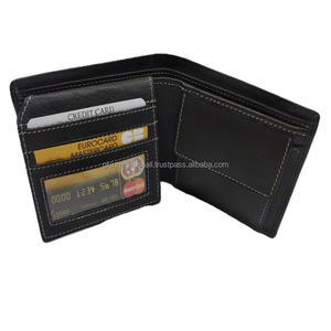 กระเป๋าสตางค์แฟชั่นหนังวัวแท้สำหรับผู้ชายมีช่องใส่เหรียญขนาดใหญ่ปิดช่อง RFID - Product Image 1