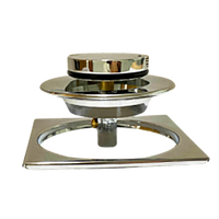 PSB0057 Robinet de vidange rond moderne de style romain en laiton chromé à visser pour salle de bain/cuisine avec garantie d'un an