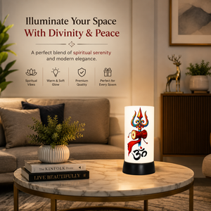 Divinity Glow Om Trishul Damru LED Table Lamp Spiritual <b>Night</b> <b>Light</b> Hindu Temple Bedroom Meditation Home Decor Gift 9.5 Inch - Product Image 3