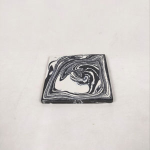 Posavasos de Ágata de Diseño Elegante, Estilo Vintage, Ecológicos, Juego de 6 Piezas, Acabado Pulido y Plateado, Vajilla para Hogar, Restaurante, Hotel - Product Image 1