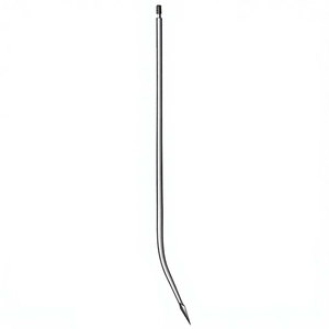 Aiguille de Redon 19,5 cm / 7-3/4 pouces, 14 Charr, pointe de lancette légèrement courbée, extrémité filetée, instrument médical chirurgical - Product Image 3