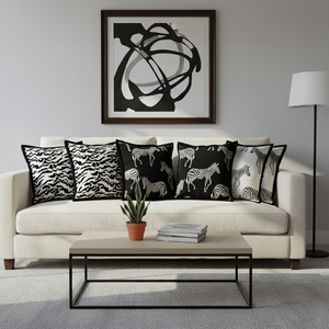 SOGA 6pc 45cm Zebra Decorative Pillow <b>Cover</b> Set Wildlife Abstract Safari Accent <b>Cushion</b> Cases for Sofa Bed - Product Image 3