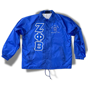 Zeta Phi Beta Autumn Fashionable Thin Vintage Denim <b>Coaches</b> Jacket-Athletic Stylish Breathable Eco-Friendly Windbreaker for Men - Product Image 3