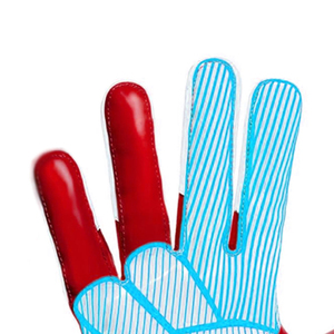 Gants de football américain de haute qualité personnalisés avec logo imprimé, à doigts entiers, avec fermeture auto-agrippante, antidérapants, pour hommes - Product Image 5