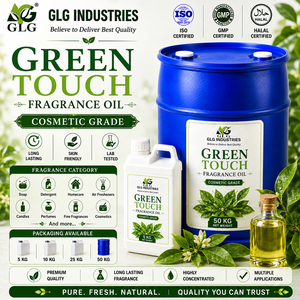 Huile parfumée Green Touch, composé de parfums synthétiques, fournisseur en gros pour la fabrication de savons, bougies, détergents, cosmétiques et produits d'ambiance. - Product Image 1