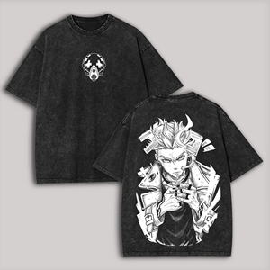 เสื้อยืดคอตตอนโอเวอร์ไซส์สั่งทำขายส่ง ลายปลาญี่ปุ่น สไตล์สตรีทแวร์ จากผู้ผลิต - Product Image 1