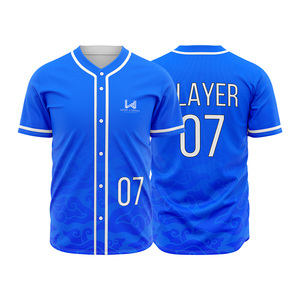Camisetas de Béisbol Personalizadas para Hombre con Botones, Logotipo Frontal Personalizado, Nombre del Jugador, Impresión en Serigrafía, Secado Rápido, Transpirables, Antiolor - Product Image 1