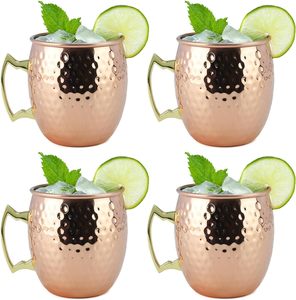 450ML Premium Quality Moscow Mule Mug Copper Steel Hammered Design for Water Vodka Drinking Elegant Cup <b>Drinkware</b> for Giveaways - Product Image 1