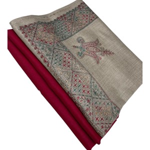 Women's Long Cashmere <b>Shawl</b> Embroidered Floral Pattern Winter <b>Wrap</b> Scarf for Bridal Wedding Occasions - Product Image 6