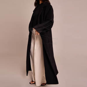 Abrigo Largo de Invierno para Mujer, Cierre de Botones Cruzados, Tejido de Lana y Lona, Transpirable, Casual y Elegante - Product Image 4