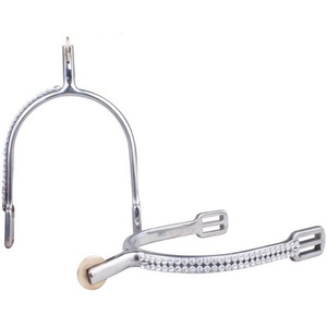 Éperons d'équitation western en acier inoxydable, vente chaude, avec sangle, de bonne qualité, équipement équin - Product Image 5