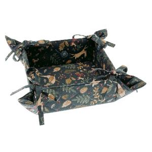 Unidades de almacenamiento de pan de tela redonda cuadrada personalizada, cesta de pan decorativa Lux de algodón aprobada por GOTS para agregar elegancia a sus mesas - Product Image 2