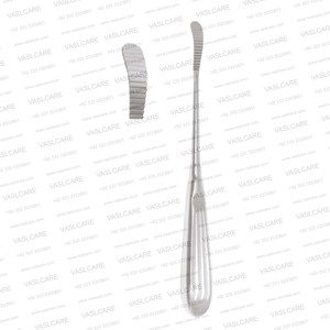 Râpe de sculpture nasale Aufricht 8″ (20cm) à mâchoires incurvées dentelées pour coupes verticales, pour rhinoplastie et sculpture naso-frontale - Product Image 3
