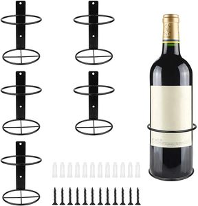 Support mural moderne pour bouteilles de vin avec assiettes décoratives, art métallique pour la décoration intérieure - Product Image 2