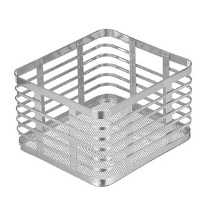Multi-Purpose Use <b>Square</b> Shaped Galvanized Iron Storage <b>Basket</b> Kitchen and Bathroom Organizing Hot Arrival - Product Image 1