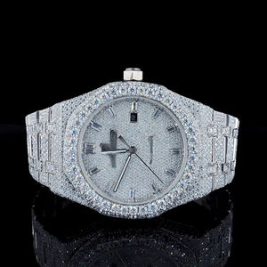 Reloj Mecánico Automático de Lujo con Diamantes Moissanite VVS de 41 mm, Estilo Iced, Cristal Analógico, Regalo para Hombres y Mujeres, Estilo Hip Hop - Product Image 1