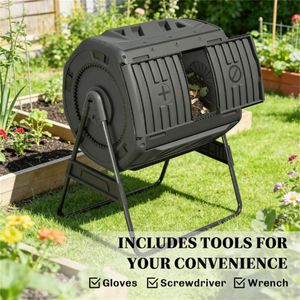 Bac de compostage extérieur noir pour aérateurs de compostage - Product Image 4