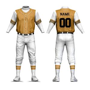 Uniforme de béisbol con logotipo personalizado profesional de mejor Material, conjuntos transpirables a la venta, manga corta, doble Color, secado rápido, ligero - Product Image 1