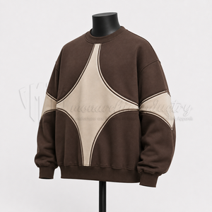 Sudadera Personalizada para Hombre, Cuello Redondo, Felpa, Estilo Urbano, Color Block, Fabricante, Venta al Por Mayor - Product Image 3