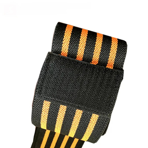 Knee Support <b>Band</b> Knitted Black White Stripes Adjustable Hook Loop Closure Compression Protection Unisex All Seasons - Product Image 5