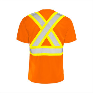 เสื้อยืดผ้าฝ้ายสำหรับงานก่อสร้าง ปลอดภัย ทนทาน แขนสั้น สำหรับผู้ชาย - Product Image 3