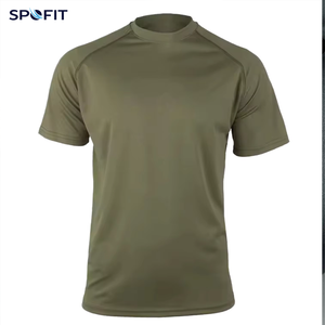 2026 New Olive <b>Green</b> Raglan Sleeve Quick Dry Sport <b>T</b>-<b>Shirt</b> Regular Fit Solid Color O-Neck Knitted Polyester <b>Shirt</b> - Product Image 1