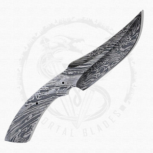 Herramienta para Fabricación de Cuchillos EDC: Lámina de Acero de Damasco Integrada para Cuchillo Fijo, Producto Semiterminado DIY para Prototipos de Cuchillos de Exterior - Product Image 3