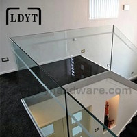 Système de garde-corps en aluminium massif pour balcon, clôture en verre, garde-corps de escalier à base de pied