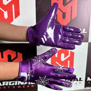 Guantes de Fútbol Americano Ligeros para Hombre, Más Vendidos, Personalizados, Transpirables, Impermeables, Antideslizantes, con Agarre y Dedos Completos - Product Image 1