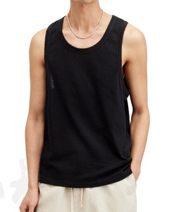 เสื้อกล้ามแขนกุดผ้าคอตตอนออร์แกนิคสำหรับผู้ชายแห้งเร็วเสื้อออกกำลังกายเล่นยิม100% โลโก้ได้ตามต้องการ - Product Image 1