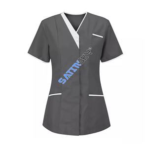 Enfermeras Cuidado DE LA SALUD Túnica Hospitalidad Sirvienta Enfermeras Cuidadores Terapeuta Dentista Uniforme Ropa DE TRABAJO Veterinarios Uniformes Top - Product Image 3