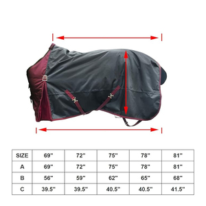 Couvertures pour chevaux de haute qualité 2026, vente en gros, ODM, logo personnalisé, couverture d'écurie premium, tissu imperméable et respirant, couleur unique, nouvelle arrivée - Product Image 3