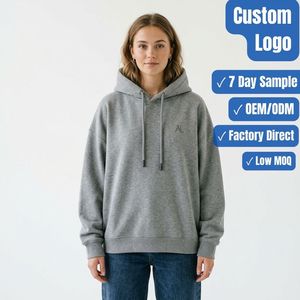Sudadera con Capucha Gruesa y Cálida para Mujer, de Forro Polar, para Otoño e Invierno, Informal, Holgada, con Interior Cepillado, 50% Algodón, con Bolsillo - Product Image 1