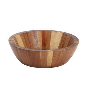 Cuenco de servir con base de madera oscura, hecho a mano – Recipiente de madera maciza con pedestal de borde recto para aperitivos y objetos diversos - Product Image 4