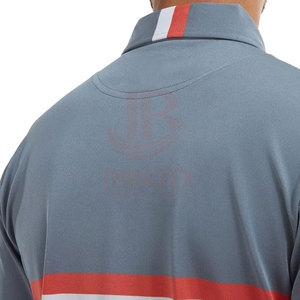 เสื้อโปโลผู้ชาย ระบายอากาศ แห้งเร็ว พิมพ์โลโก้ได้ตามต้องการ ดีไซน์ทันสมัย สีตัดกัน คุณภาพสูง ปกคอเสื้อพับได้ - Product Image 3