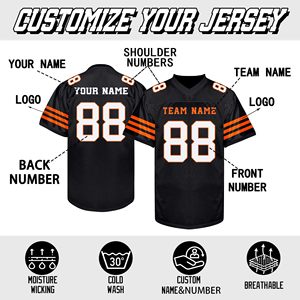 Camiseta de fútbol americano al por mayor, tela de malla transpirable, secado rápido, logotipo personalizado bordado, fabricante directo de fábrica - Product Image 2