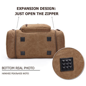 Sac de voyage unisexe en toile grande capacité 16A, imprimé, résistant à l'eau, léger, écologique, pour week-end, voyage, gym - Product Image 2