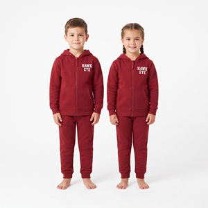 Conjunto deportivo de dos piezas para niños, sudadera con capucha y pantalones deportivos con cremallera, ropa deportiva con logo personalizado, chándal para niños - Product Image 5