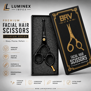 Ciseaux droits pour gauchers NYBL-55 de 5,5 pouces, JAPON, acier 440C, tranchants, dureté 58-59HRC, manche en acier inoxydable, ciseaux de barbier, cheveux, 28 - Product Image 6