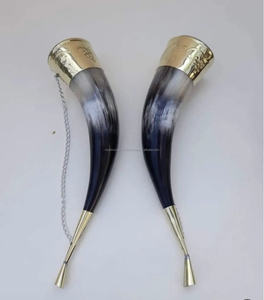 Meilleure vente Mordent Design créatif sculpté à la main Viking noir corne à boire artisanat naturel de qualité supérieure avec technique polie - Product Image 3