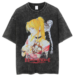 T-shirt personnalisé vintage 100 % coton avec impression graphique et logo, coupe oversize pour homme, épaules tombantes, délavé à l'acide, respirant et séchage rapide - Product Image 6
