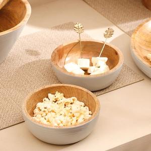 Juego de Tazones de Madera Ecológicos a Precio Económico para Verduras, Ensaladas, Mezclar y Servir, Uso en Fiestas, Duraderos, Aptos para Lavavajillas, India - Product Image 6