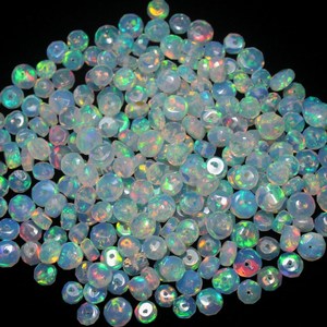 Ópalo Etíope Facetado en Forma de Rondelle, Ópalo Natural de 3-5 mm, Multicolor, Suelto, para la Fabricación de Joyas, Venta al por Mayor, HASNAIN GEMS, Grado AAA de Terceros - Product Image 6